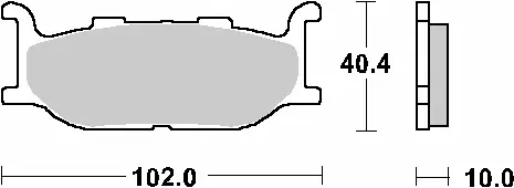 SBS brzdové destičky KH179 STREET STANDART keramické barva černá YAMAHA XP400 04; XP500 T-MAX ( )