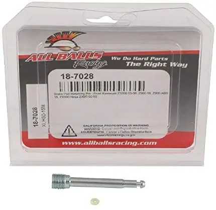 ALL BALLS čep brzdových destiček (1 kus) přední KAWASAKI Z1000 03-06, Z900 17-22, Z900 ABS 17-24, ZX900 NINJA ZX9R 02-03 (ALL BALLS čep brzdových)