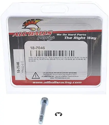 ALL BALLS čep brzdových destiček (1 kus) zadní HUSQVARNA TC 65 18-22, KTM SX 105 04-10, SX 65 09-22, SX 85 03-10, SXS 65 13-14, XC 105 08-09 (ALL)
