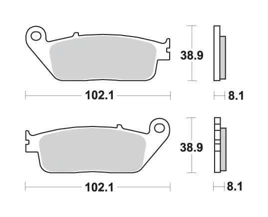 SBS brzdové destičky KH142 / KH226 MAXI SINTER SINTER barva zlatá (SBS brzdové destičky KH142 / KH226 MAXI SINTER SINTER barva zlatá)