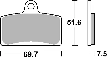SBS brzdové destičky KH399 MAXI sintrované barva zlatá ( )