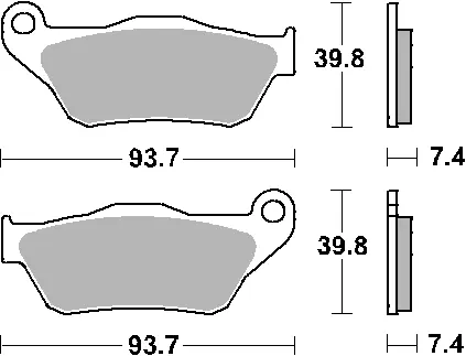 SBS brzdové destičky KH430 MAXI karbonové CARBON TECH barva černá YAMAHA YP125/250 X-MAX 06-09 přední (SBS brzdové destičky KH430 MAXI karbonové)