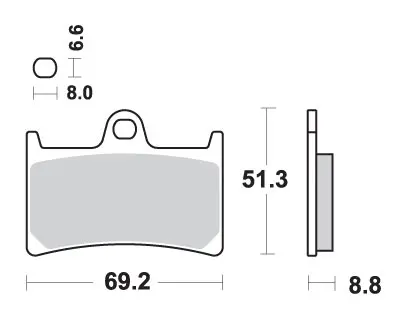 SBS brzdové destičky KH252 / KH380 MAXI sintrované barva zlatá (SBS brzdové destičky KH252 / KH380 MAXI sintrované barva zlatá)