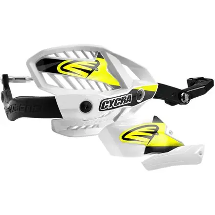 CYCRA chrániče páček (hliníkový střed) s upevněním (28,6mm) model ULTRA PROBEND HCM (určené pro KTM/HUSQVARNA) barva bílá (CYCRA chrániče páček)