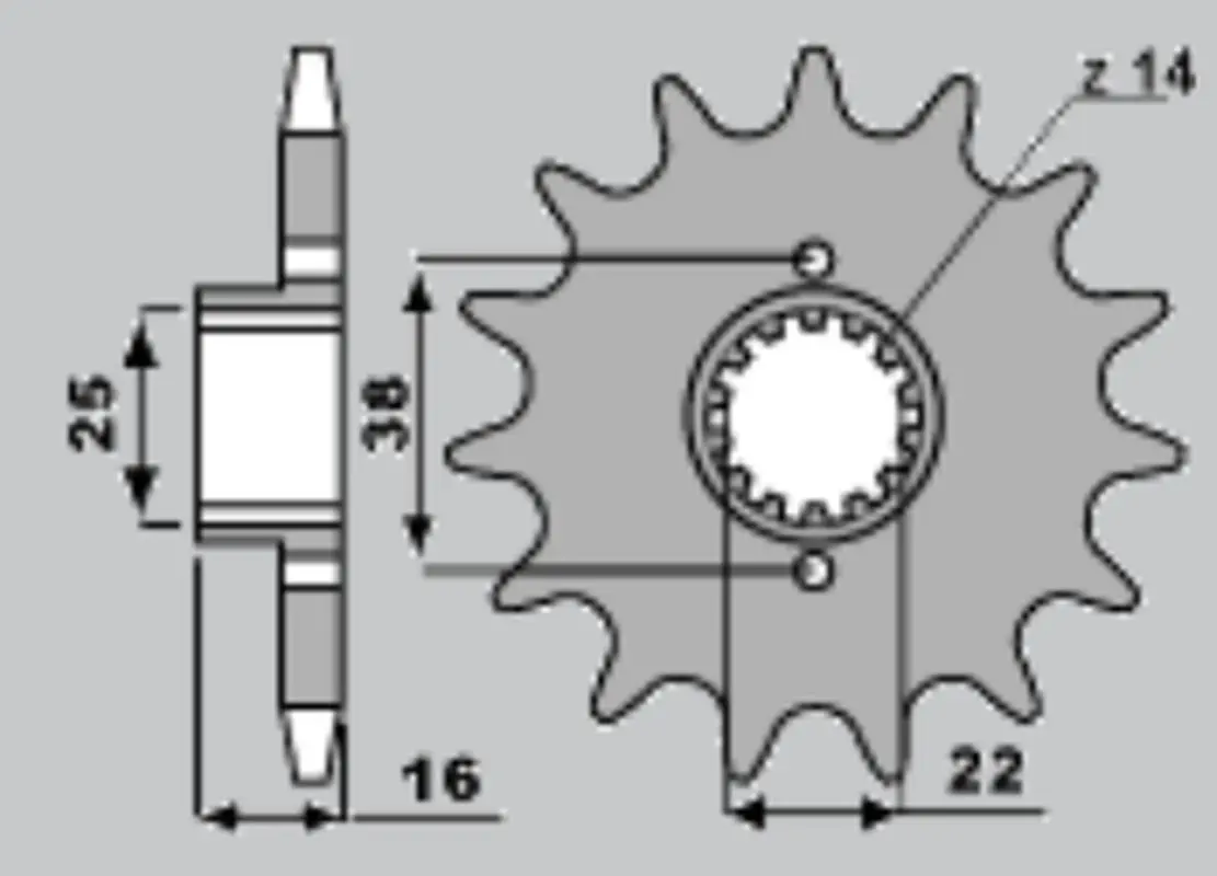CHT řetězové kolečko přední 2050 14 DUCATI 748/916/944/996 1000 (CHT řetězové kolečko přední 2050 14 DUCATI 748/916/944/996 1000)