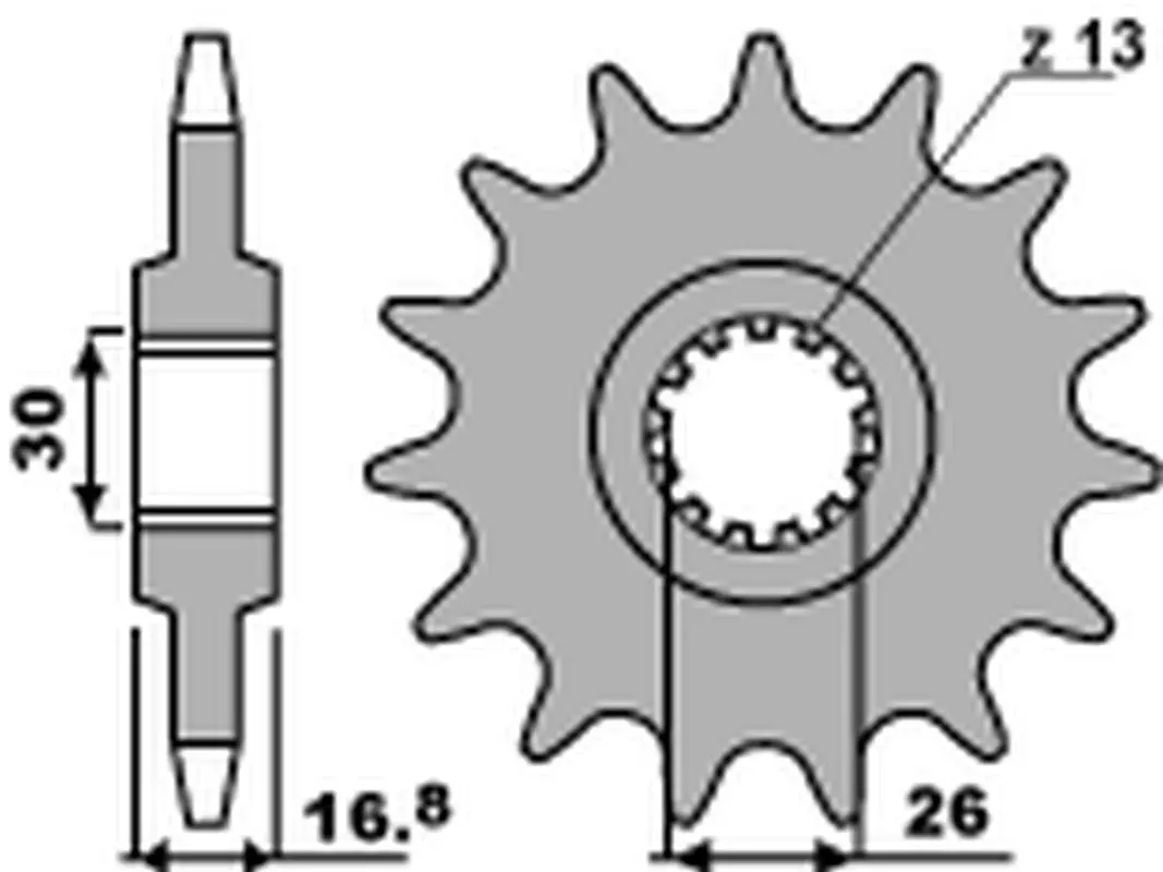 PBR řetězové kolečko přední 2068 14 18NC (STD.-2) (JTF1370.14) (MADE IN ITALY) ( )
