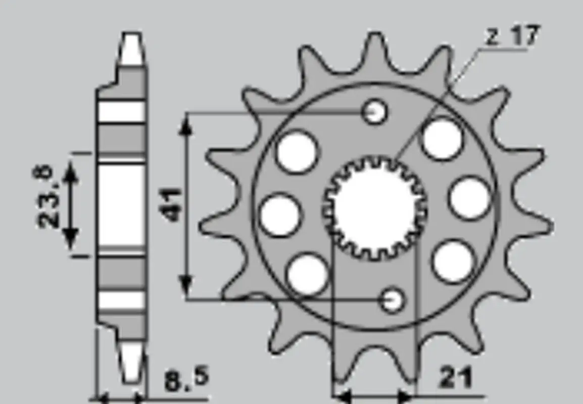 CHT řetězové kolečko přední 2071 14 HONDA XR 400R 96-00, TRX 400RX 99-04 (4049-14) (JTF1332.14) (CHT řetězové kolečko přední 2071 14 HONDA XR 400R)