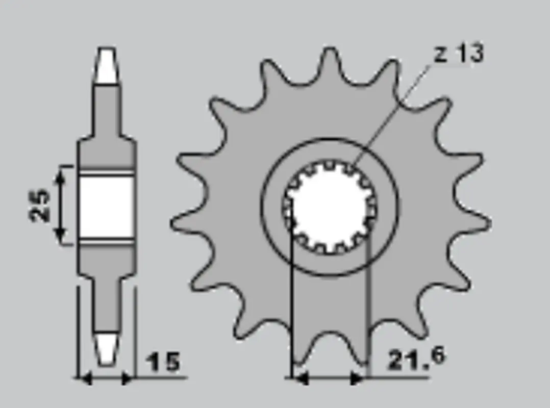 CHT řetězové kolo přední 2082 15 KAWASAKI ZX6R '95-'97 (4023-15) (JTF1515.15) (CHT řetězové kolo přední 2082 15 KAWASAKI ZX6R '95-'97 (4023-15))