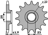 PBR řetězové kolo přední 2096 15 18NC LAVERDA 750 96-00 (MADE IN ITALY) (PBR řetězové kolo přední 2096 15 18NC LAVERDA 750 96-00 (MADE IN ITALY))