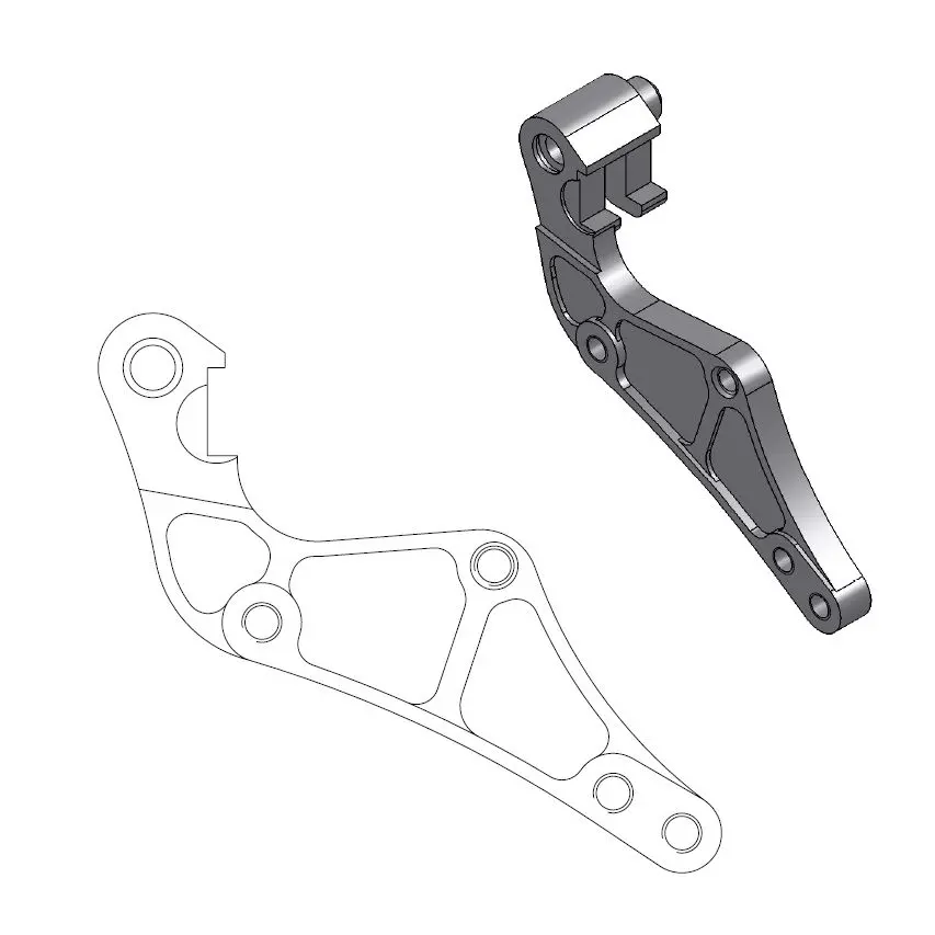 MOTO-MASTER adaptér OVERSIZE 320 mm (SUPERMOTO) pro třmen OEM - KTM, HUSABERG, HUSQVARNA (viz doplňkový popis) (MOTO-MASTER adaptér OVERSIZE 320 mm)