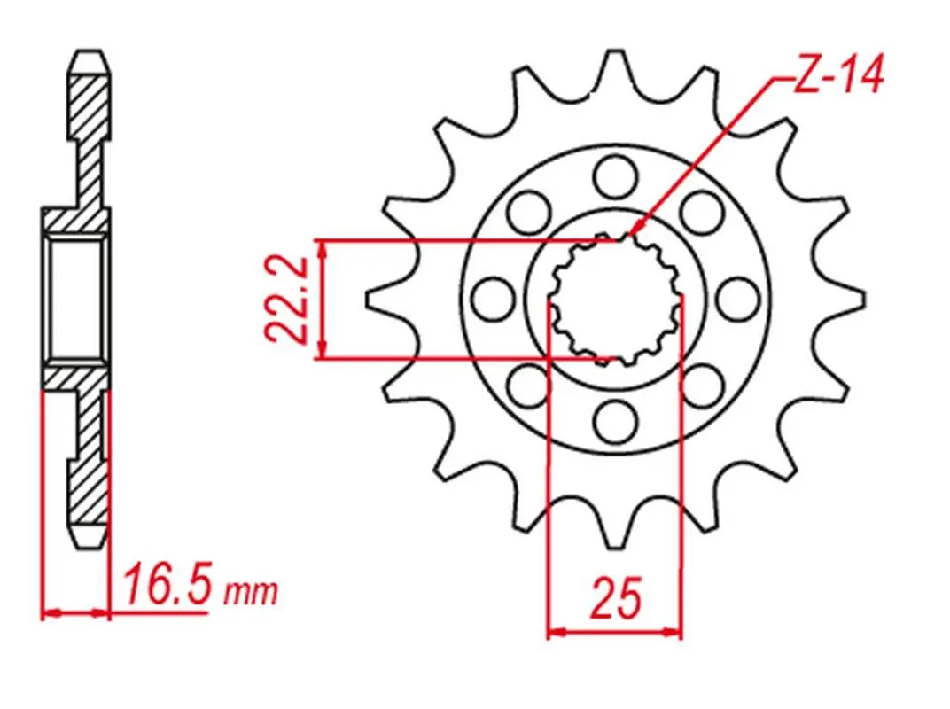 GROSSKOPF řetězové kolo přední 2114 15 DUCATI 749/848/998/999/1000/1098/1099/1100/1098/1200 (JTF741.15) (GROSSKOPF řetězové kolo přední 2114 15)