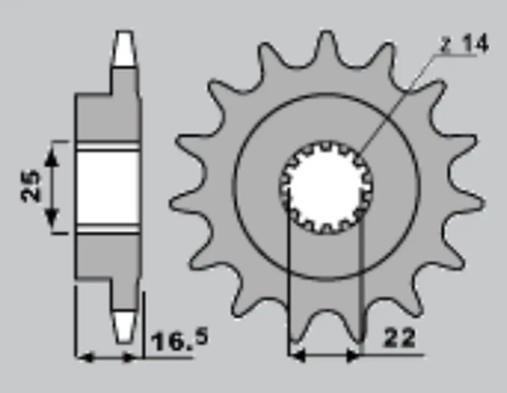 JR řetězové kolo přední 2114 15 DUCATI 796/820/821/848/992/998/999/1000/1100 (JTF741.15) (JR řetězové kolo přední 2114 15 DUCATI)