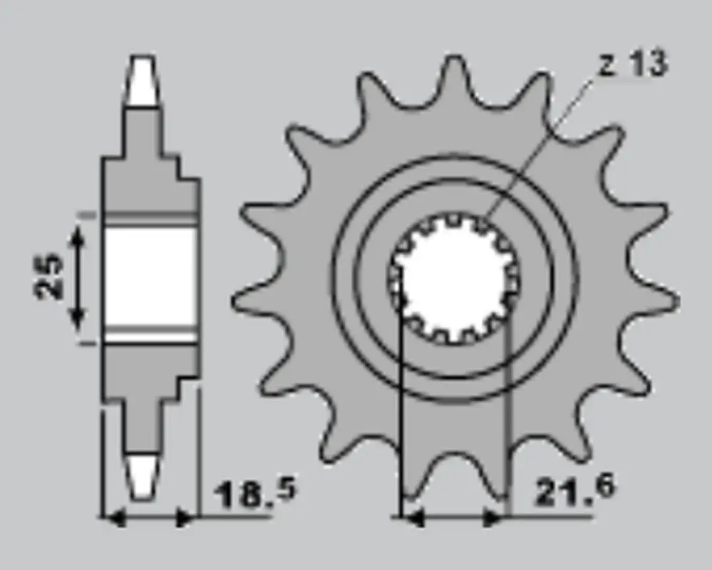 CHT řetězové kolo přední 2119 14 KAWASAKI Z750/Z800 (A4254065141) (CHT řetězové kolo přední 2119 14 KAWASAKI Z750/Z800 (A4254065141))