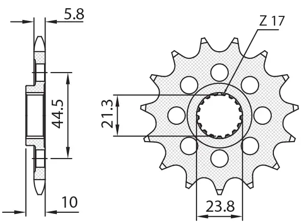 GROSSKOPF PREMIUM ULTRALIGHT řetězové kolo přední samočistící (SELF CLEANING) 2133 13 SUZUKI RMZ 450 '05-'12, RMX 450 '10-'19 (JTF1441.13) ( )