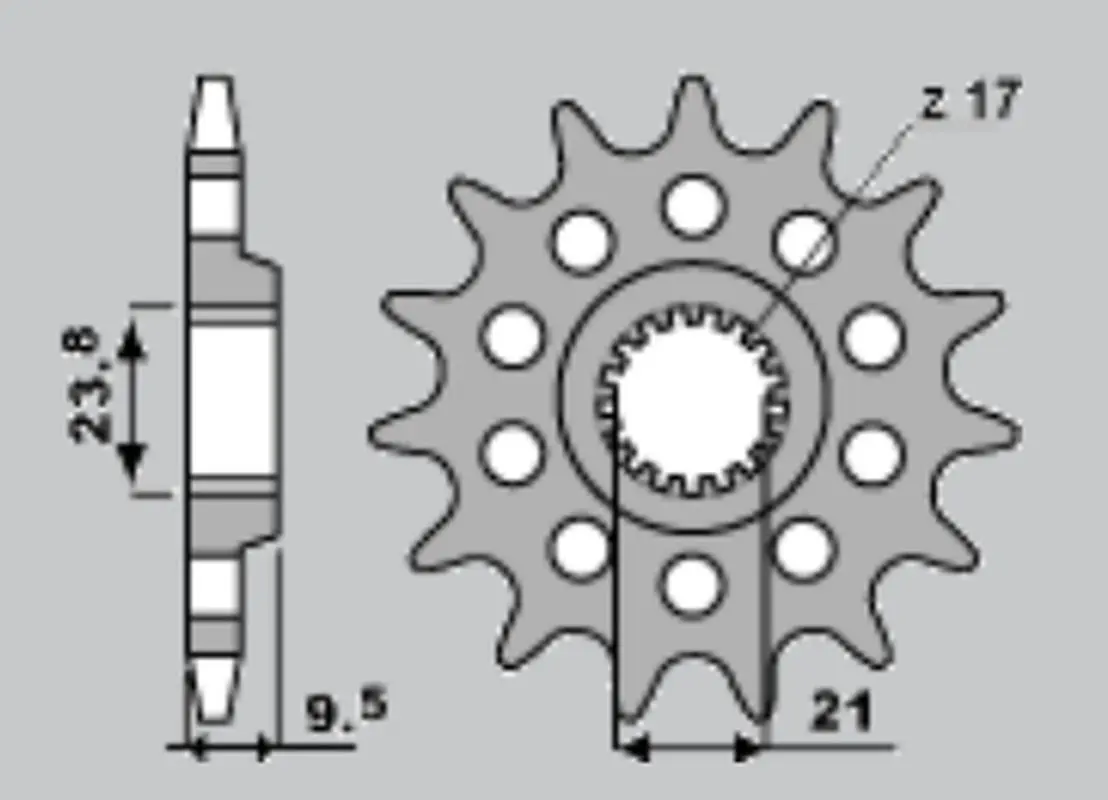JR řetězové kolo přední 2133 14 SUZUKI RMZ 450 '05-'13 (JTF1441.14) ( )