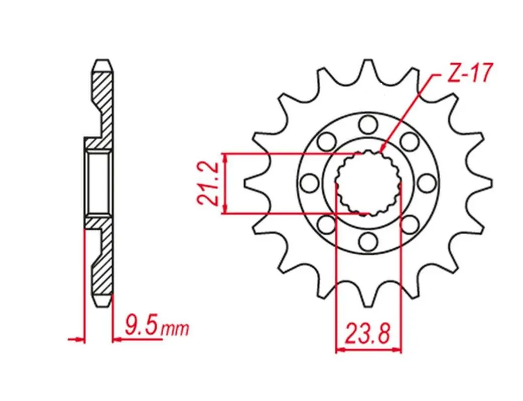GROSSKOPF řetězové kolo přední 2133 15 SUZUKI RMZ 450 '05-'12, RMX 450 '10-'19 (JTF1441.15) ( )