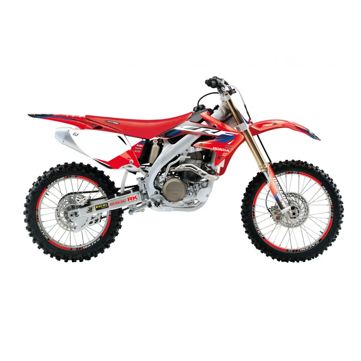 BLACKBIRD sada samolepek (dýhy) HONDA CRF 450R 05-08 DREAM 5 barva červená ( )