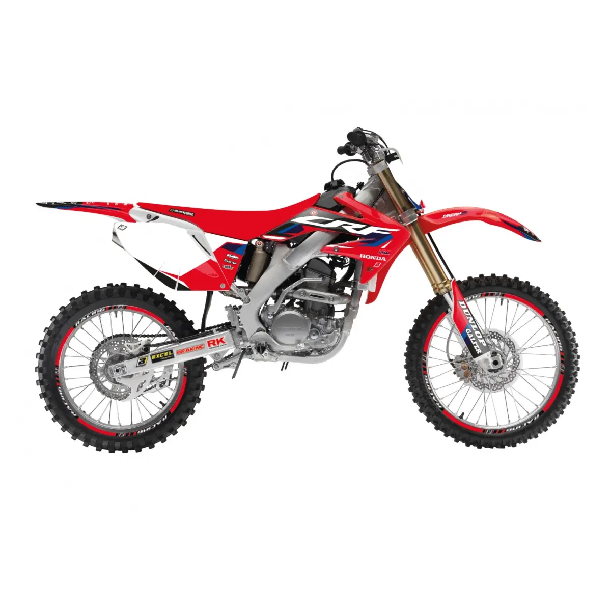 BLACKBIRD sada samolepek (dýhy) HONDA CRF 250R 04-09, CRF 250X 04-21 DREAM 5 barva červená černá ( )