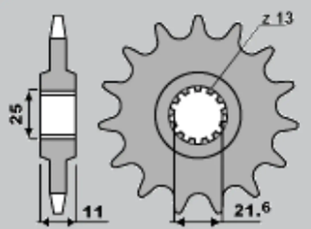 JR řetězové kolo přední 2142 16 YAMAHA R6 '06-'09 (JTF1586.16) ( )