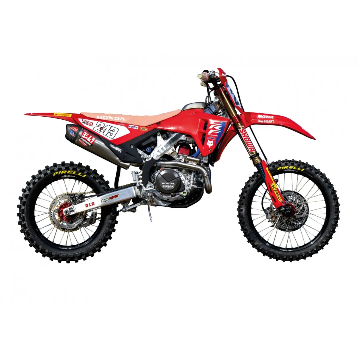BLACKBIRD sada samolepek (dýhy) HONDA CRF 250R 25; CRF 450R 25 REPLICA TEAM HRC barva červená černá ( )