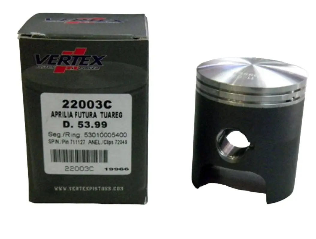 VERTEX píst APRILIA 125 AF1, RX,RS, PEGASO (54,01mm) (kroužky 53010005400 x 2 kusy) (22003E) (VERTEX píst APRILIA 125 AF1, RX,RS, PEGASO (54,01mm))