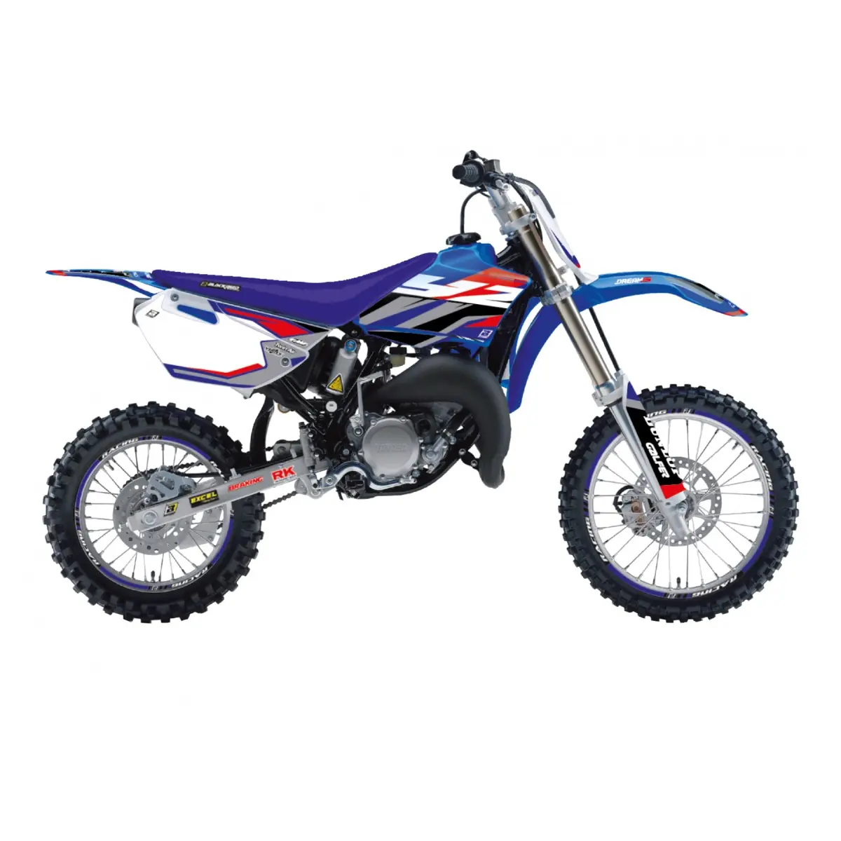BLACKBIRD sada samolepek (dýhy) YAMAHA YZ 85 02-14 DREAM 5 barva modrá černá ( )