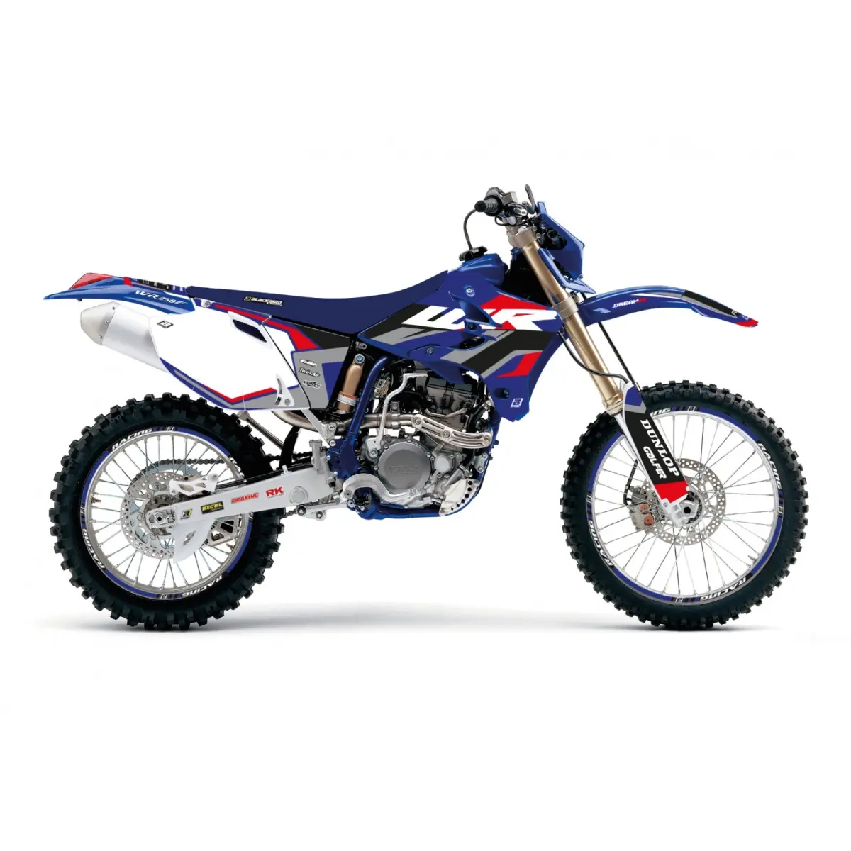 BLACKBIRD sada samolepek (dýhy) YAMAHA WR 250F 05-06, WR 450F 05-06 DREAM 5 barva modrá černá ( )