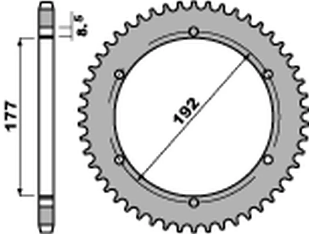 PBR rozeta 223 51 C45 HUSQVARNA WR 250 '83-'84, WR/CR 250 '80, WR 350 '81-'88, WR/CR 400 '81-'89, CR 400/430 '81-'83 (JTR223.51) (ŁAŃC. 520) (MADE IN