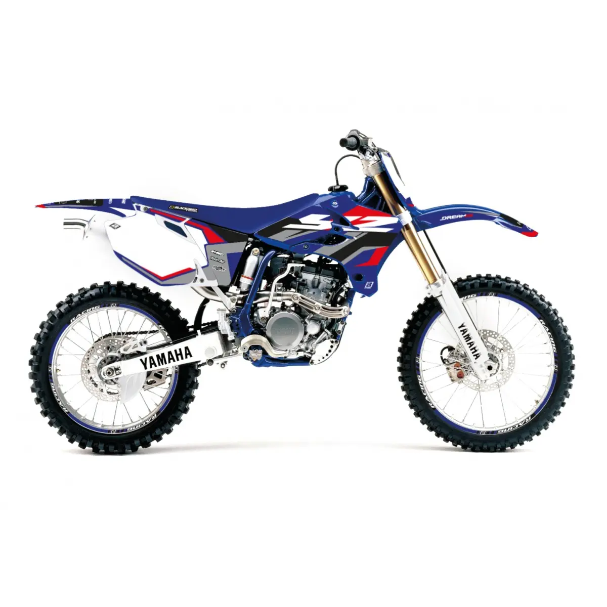 BLACKBIRD sada samolepek (dýhy) YAMAHA YZ 250/450F 03-05 DREAM 5 barva modrá černá ( )