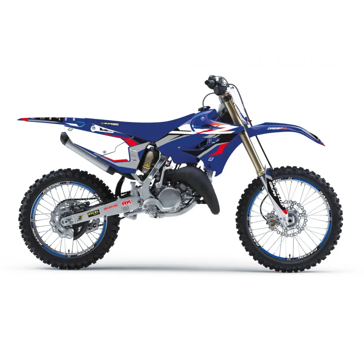 BLACKBIRD sada samolepek (dýhy) YAMAHA YZ 125/250 15-21 DREAM 5 barva modrá černá bílá ( )