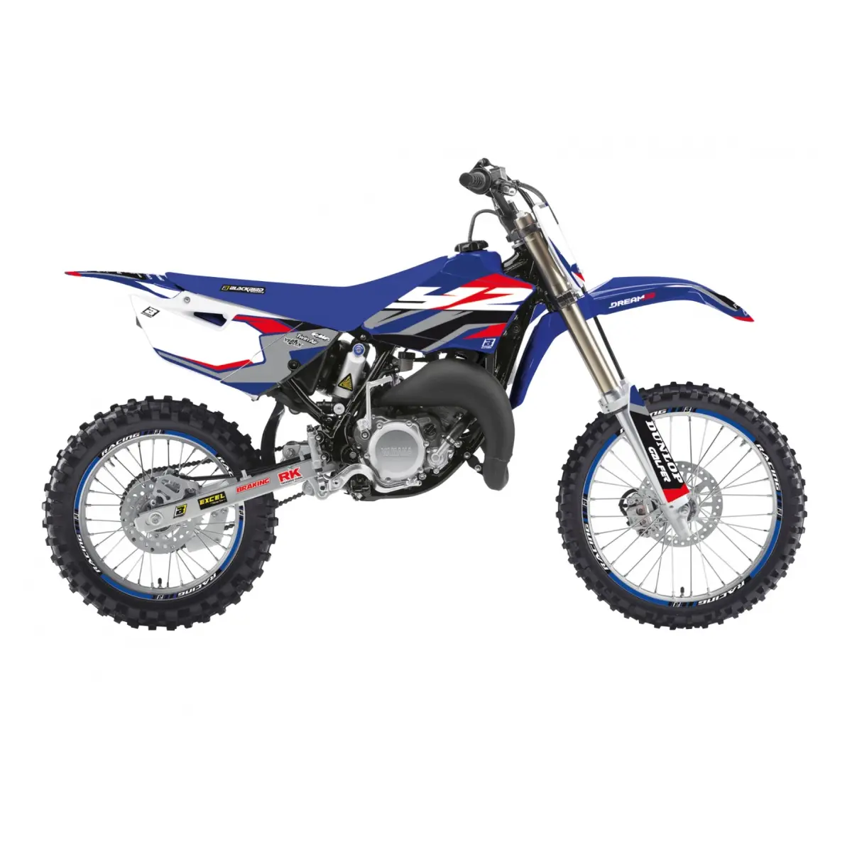 BLACKBIRD sada samolepek (dýhy) YAMAHA YZ 85 15-21 DREAM 5 barva modrá černá (BLACKBIRD sada samolepek (dýhy) YAMAHA YZ 85 15-21 DREAM 5 barva modrá)