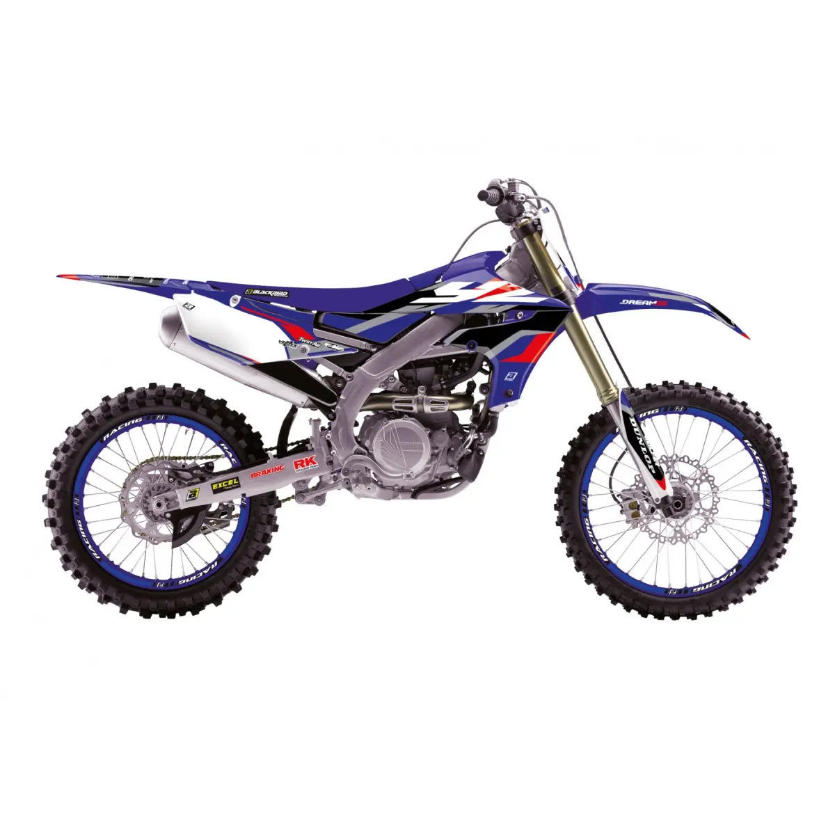 BLACKBIRD sada samolepek (dýhy) YAMAHA YZ 250F 19-23, YZ 450F 18-22 DREAM 5 barva modrá ( )