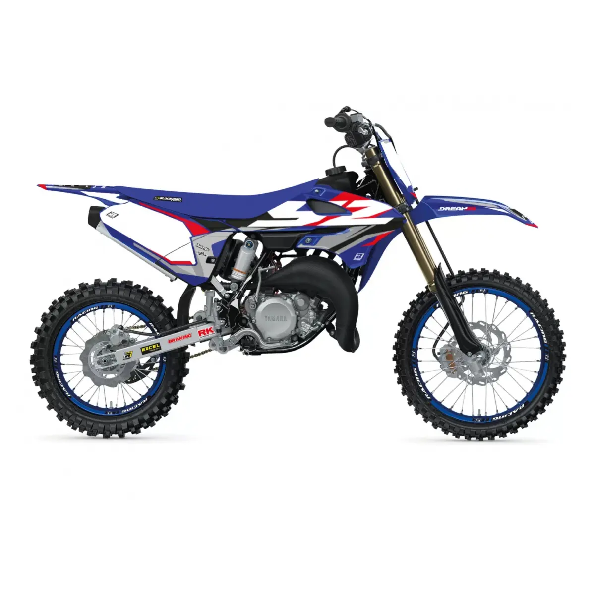BLACKBIRD sada samolepek (dýhy) YAMAHA YZ 85 22-24 DREAM 5 barva modrá černá ( )