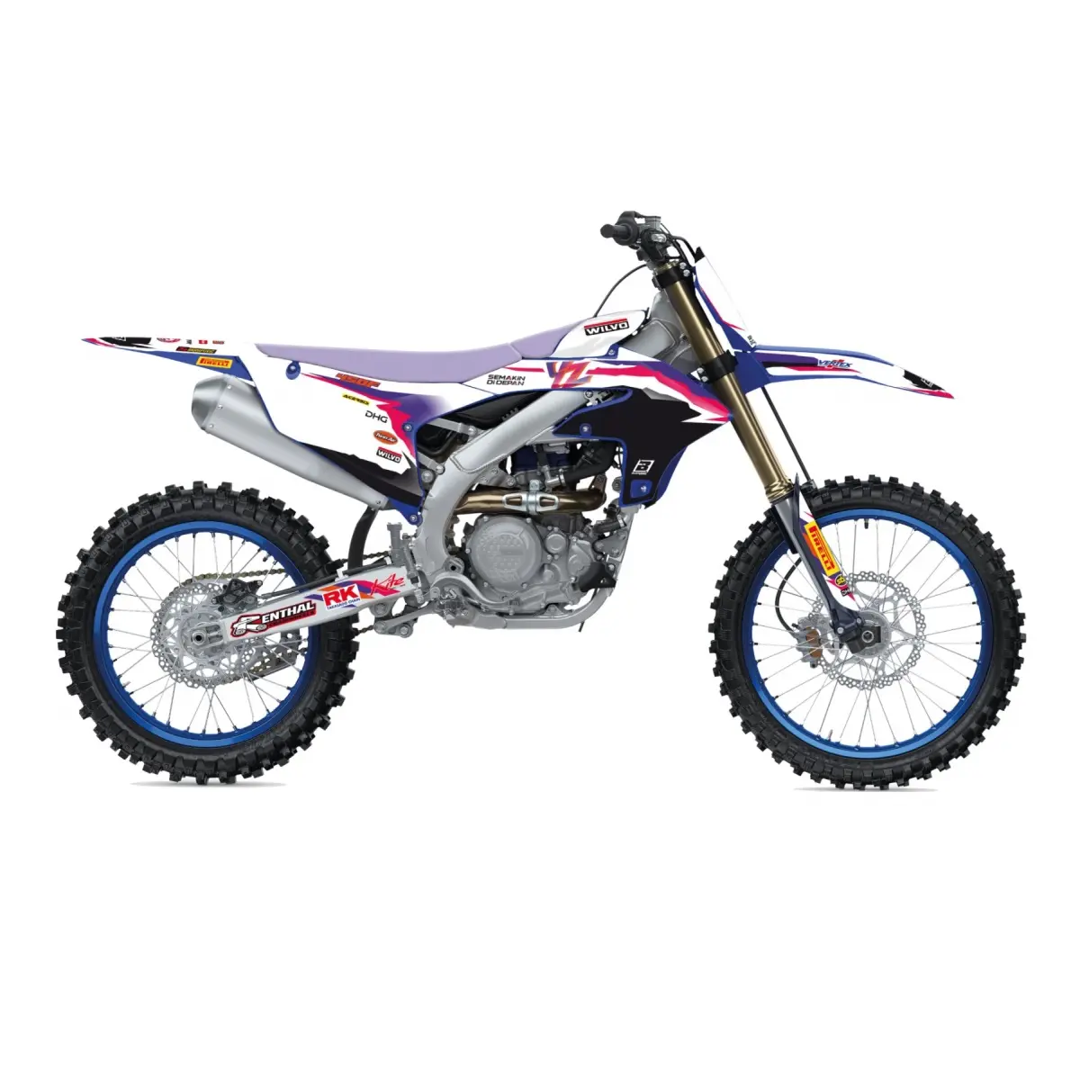 BLACKBIRD sada samolepek (dýhy) YAMAHA YZ 250F 23-24; YZ 450F 23-24 REPLICA YAMAHA FACTORY závodní 23 50TH ANNIVERSARY (BLACKBIRD sada samolepek)