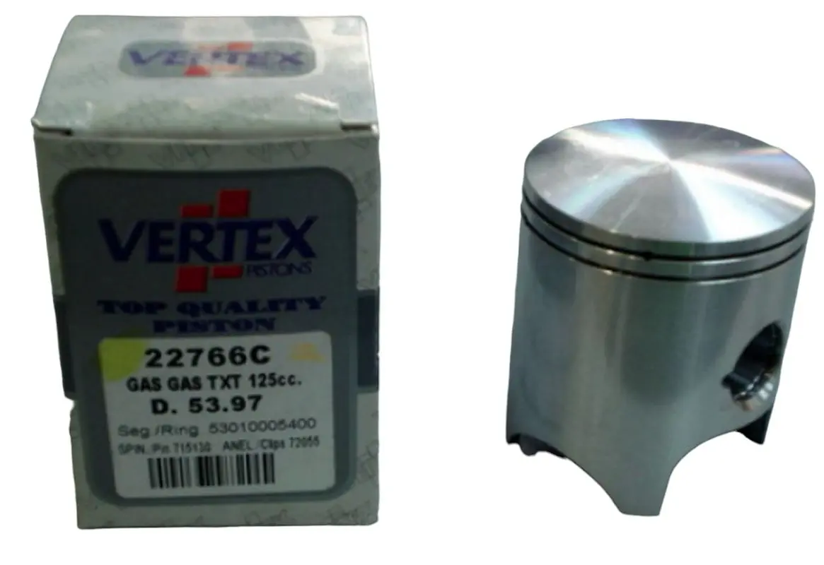 VERTEX píst GAS GAS 125 TXT 02-21 (53,97mm) (+0,02mm) (kroužky 53009805400 X 2 kusy) (22766C) (VERTEX píst GAS GAS 125 TXT 02-21 (53,97mm) (+0,02mm))