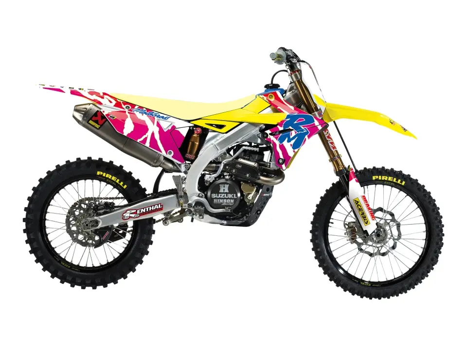 BLACKBIRD sada samolepek (dýhy) SUZUKI RMZ 250 19-24, RMZ 450 18-24 retro SUZUKI (BLACKBIRD sada samolepek (dýhy) SUZUKI RMZ 250 19-24, RMZ 450 18-24)