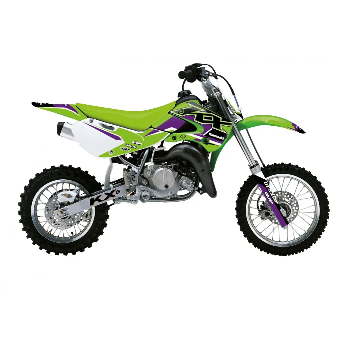 BLACKBIRD sada samolepek (dýhy) KAWASAKI KX 65 00-23 DREAM 5 barva zelená ( )