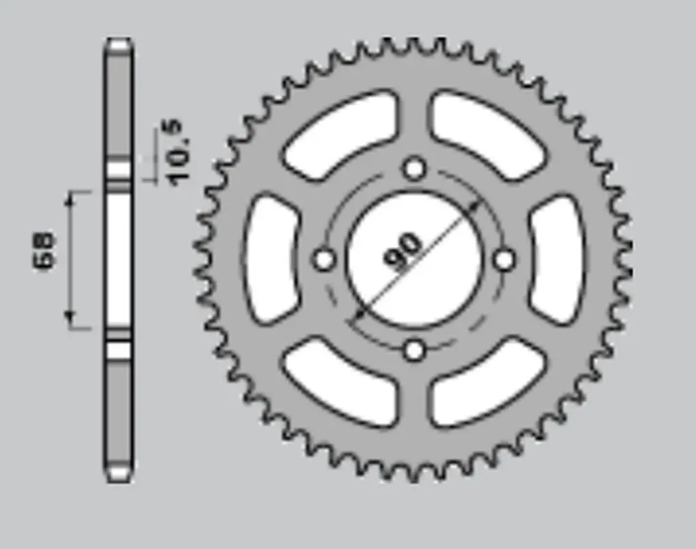 JR řetězové kolo zadní 243 45 HONDA MTX 80R2 '87-'92 (JTR241.45) (JR řetězové kolo zadní 243 45 HONDA MTX 80R2 '87-'92 (JTR241.45))