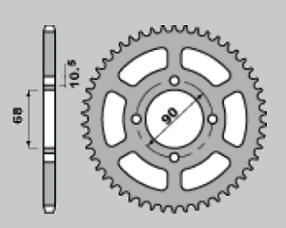 CHT řetězové kolo zadní 243 53 HONDA MTX125R 83-94 (241-53) (JTR241.53) (CHT řetězové kolo zadní 243 53 HONDA MTX125R 83-94 (241-53) (JTR241.53))