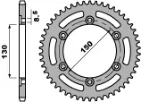 PBR řetězové kolo zadní 245 45 C45 HONDA VT 250F 83-87 (MŮŽE BÝT NAHRAZENO 4308 45) (ŘETĚZ 520) (MADE IN ITALY) (PBR řetězové kolo zadní 245 45 C45)