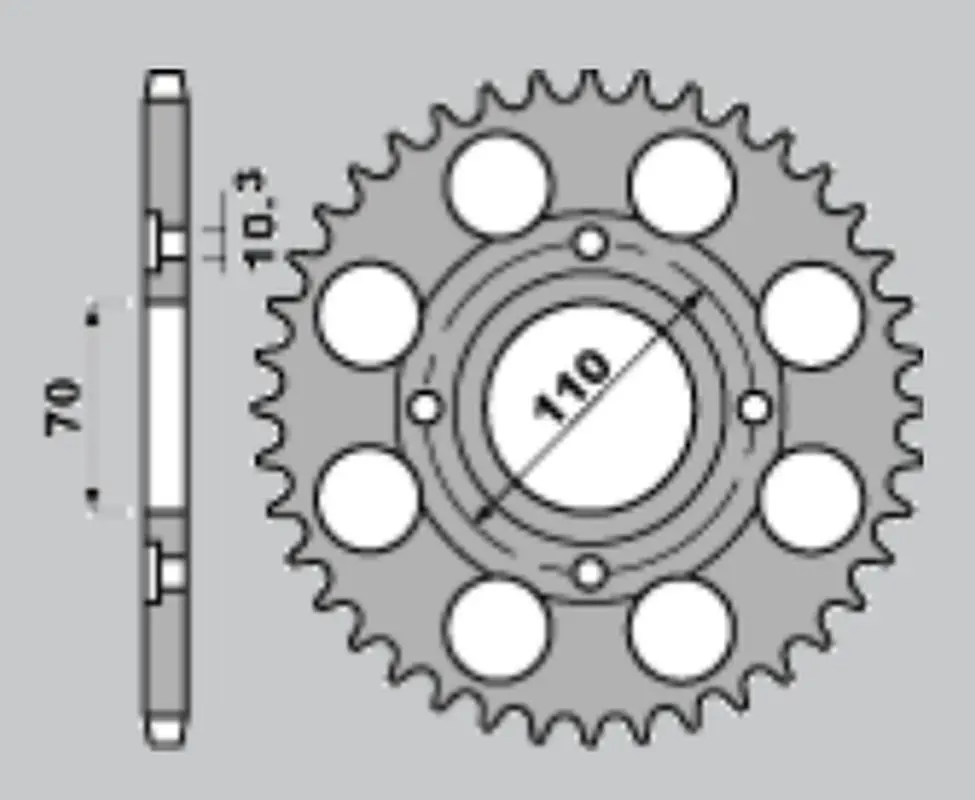 CHT řetězové kolo zadní 246 41 HONDA CB 250N '78-'82 (A4140246410) (CHT řetězové kolo zadní 246 41 HONDA CB 250N '78-'82 (A4140246410))