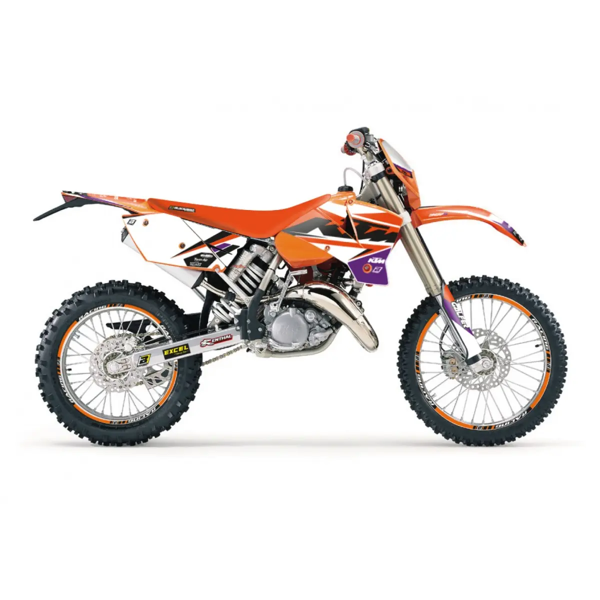 BLACKBIRD sada samolepek (dýhy) KTM EXC/EXC-F 03-04, SX/SX-F 01-04 DREAM 5 barva oranžová černá ( )