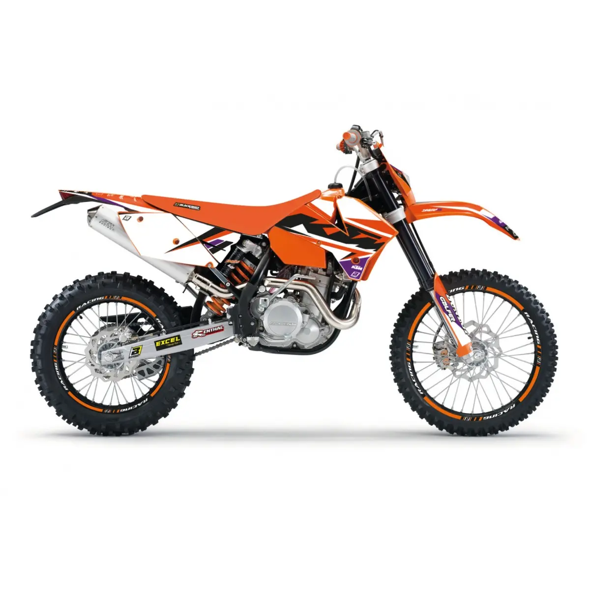 BLACKBIRD sada samolepek (dýhy) KTM EXC/EXC-F 05-07, SX/SX-F 05-06 DREAM 5 barva oranžová černá ( )