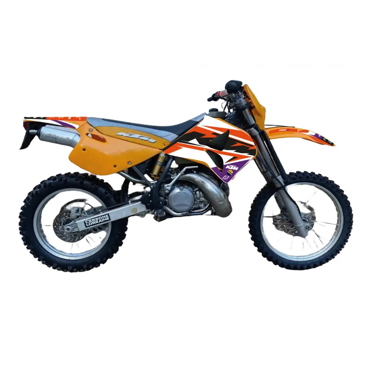 BLACKBIRD sada samolepek (dýhy) KTM 4T 96-99 (4 STROKE ALL MODELS) DREAM 5 barva oranžová černá (BLACKBIRD sada samolepek (dýhy) KTM 4T 96-99 (4)