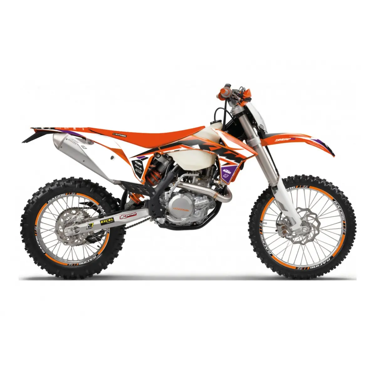 BLACKBIRD sada samolepek (dýhy) KTM SX/SX-F 11-12, EXC/EXC-F 12-13 DREAM 5 barva oranžová černá ( )
