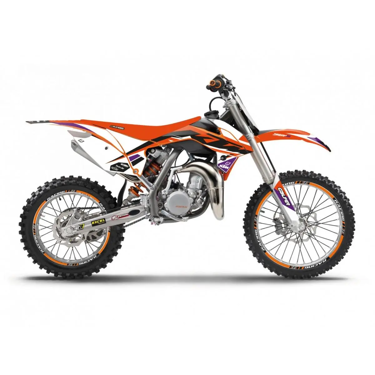 BLACKBIRD sada nálepek (polepů) KTM SX 85 '13-'17 DREAM 5 CHROME FMX barva oranžová černá ( )