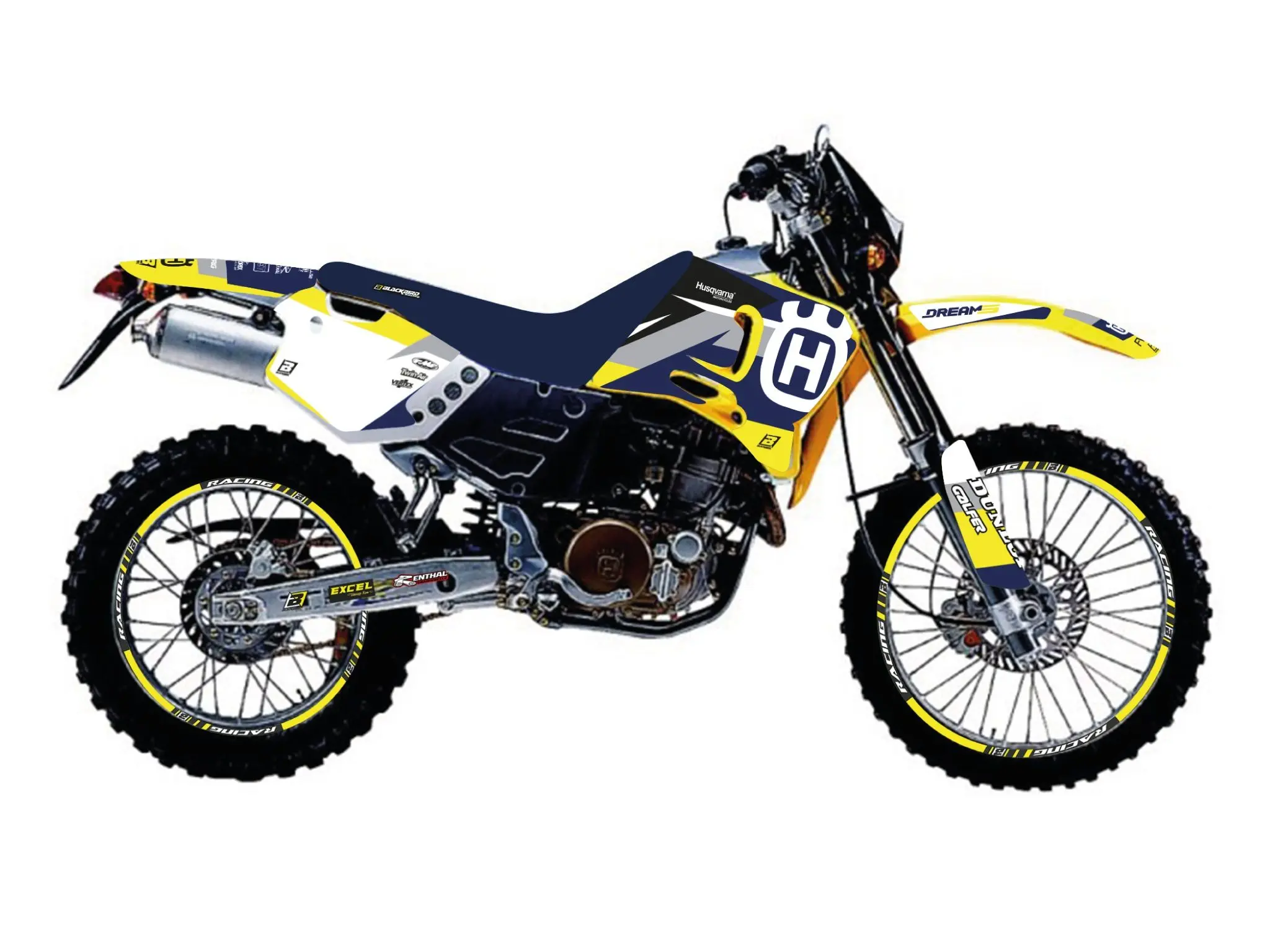 BLACKBIRD sada samolepek (dýhy) HUSQVARNA TC/TE 00 (TC/TE ALL MODELS) DREAM 5 ( )