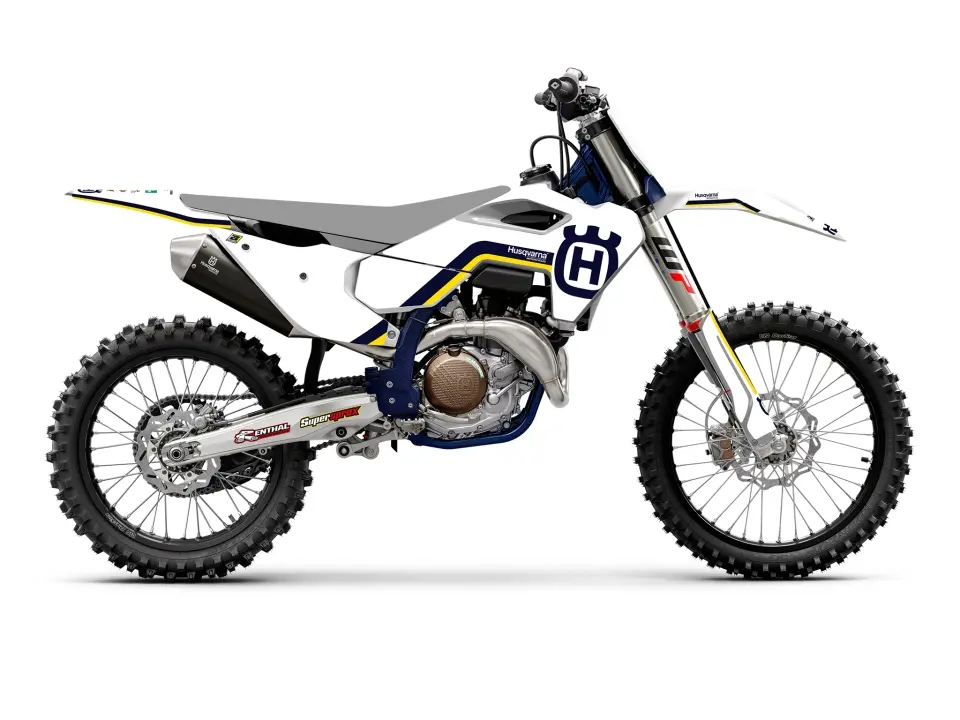 BLACKBIRD sada samolepek (dýhy) HUSQVARNA TC/FC 23-24; TE/FE 24-25 (TC/FC ALL modely 23-24) retro (BLACKBIRD sada samolepek (dýhy) HUSQVARNA TC/FC)