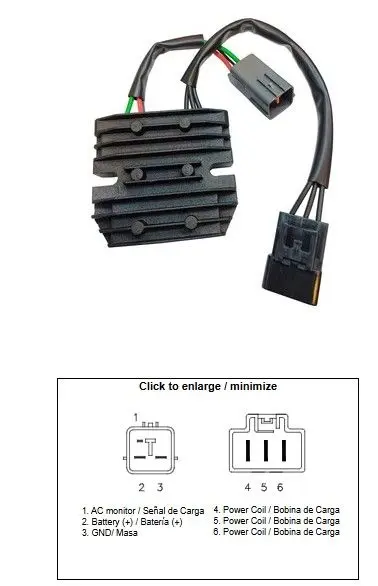 DZE regulátor napětí KAWASAKI ZX-6R 07-08 (50A) (21066-0025) (DZE regulátor napětí KAWASAKI ZX-6R 07-08 (50A) (21066-0025))