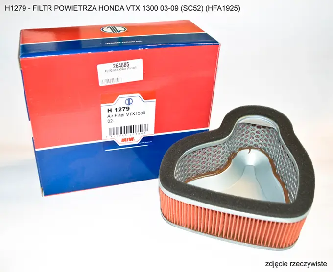 MIW (MEIWA) vzduchový filtr HONDA VTX 1300 03-09 (SC52) (HFA1925) (OEM:17213-MEA-670) ( )
